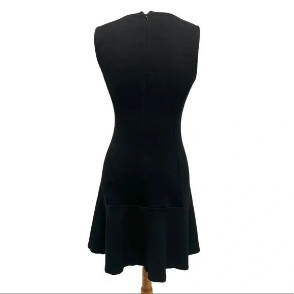 Theory Black Sleeveless Flounce Hem LBD Dress - Picture 4 of 9